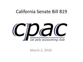 California Senate Bill 819