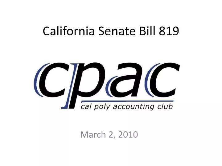 california senate bill 819