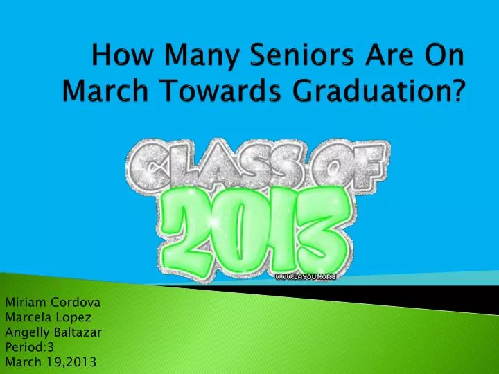 how many seniors are on march towards graduation