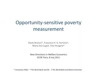 Opportunity-sensitive poverty measurement