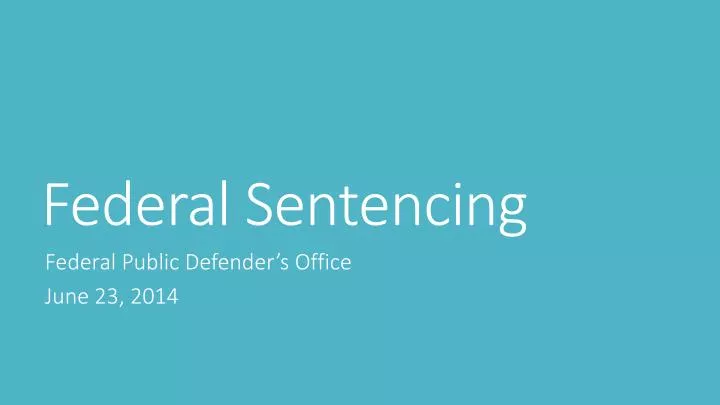 federal sentencing