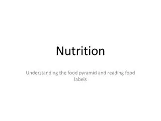 nutrition