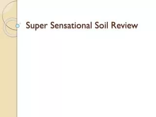 Super Sensational Soil Review