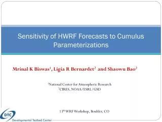 Sensitivity of HWRF Forecasts to Cumulus Parameterizations