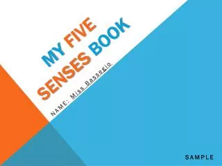 My Five senses book
