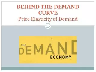 BEHIND THE DEMAND CURVE Price Elasticity of Demand