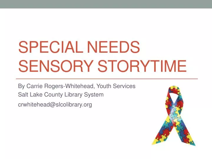 special needs sensory storytime