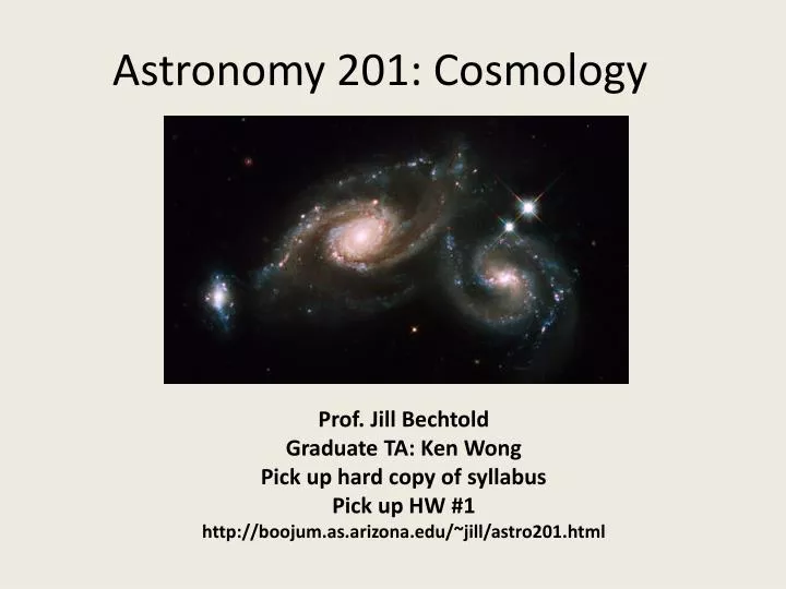 astronomy 201 cosmology