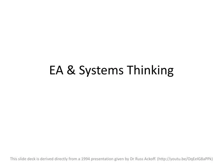 ea systems thinking
