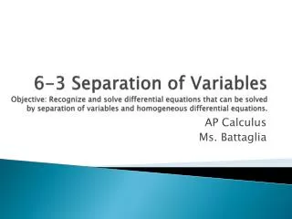 AP Calculus Ms. Battaglia