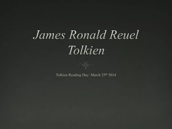 james ronald reuel tolkien