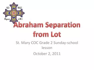 Abraham Separation from Lot