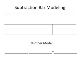 Subtraction Bar Modeling