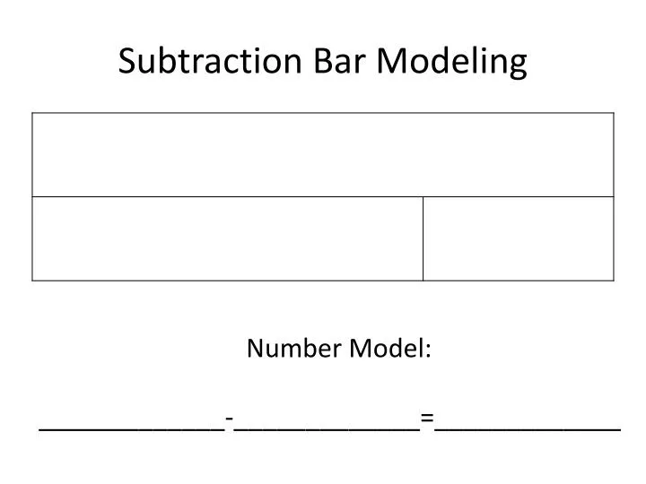 subtraction bar modeling