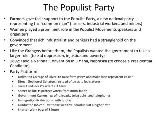 The Populist Party