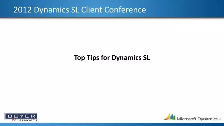 2012 dynamics sl client conference