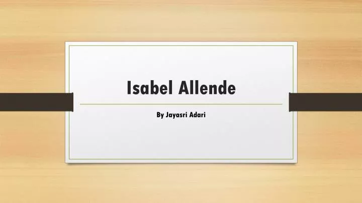 isabel allende