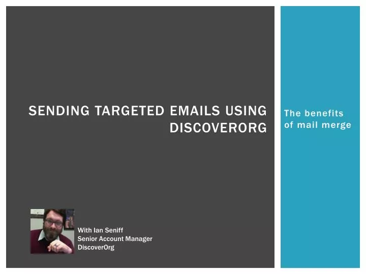 sending targeted emails using discoverorg