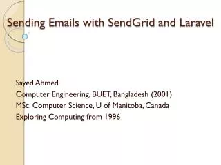 Sending Emails with SendGrid and Laravel