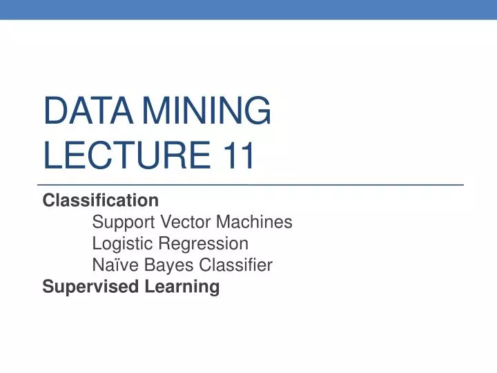 data mining lecture 11