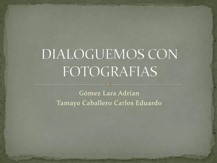 dialoguemos con fotografias