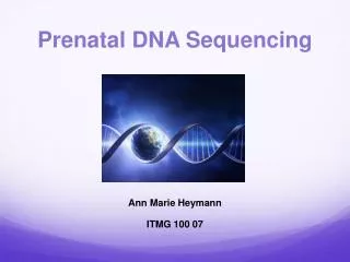 Prenatal DNA Sequencing