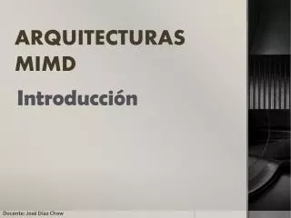 arquitecturas mimd