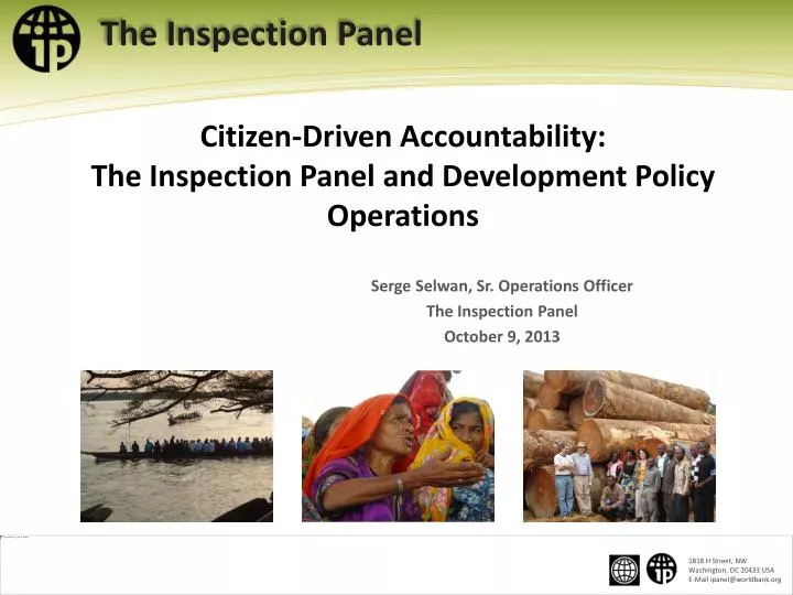 citizen driven accountability the inspection panel and development policy operations