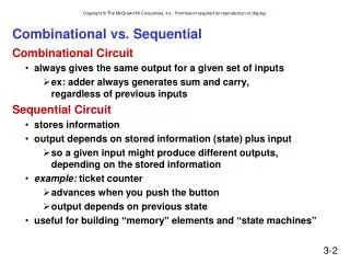 Combinational vs. Sequential