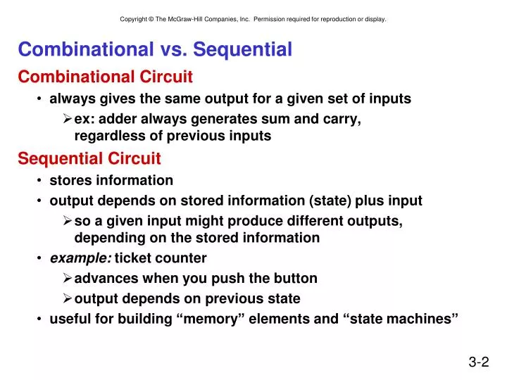 combinational vs sequential
