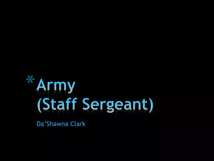 army staff sergeant