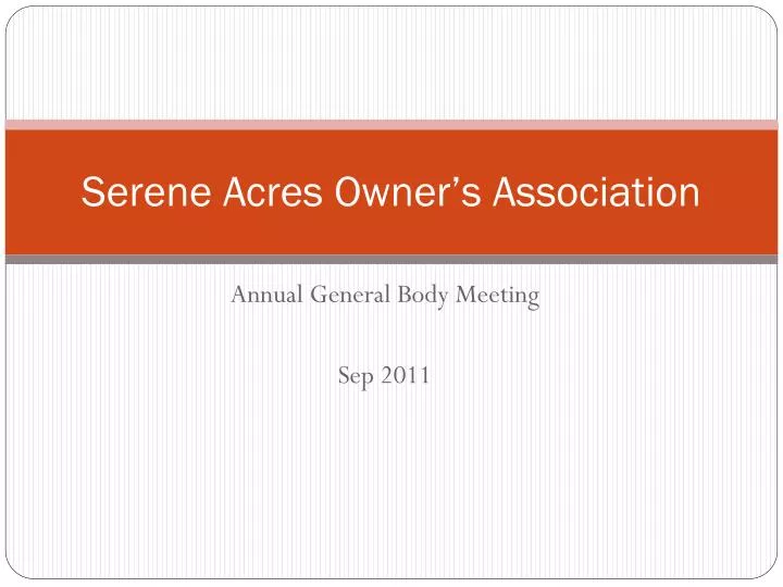 serene acres owner s association