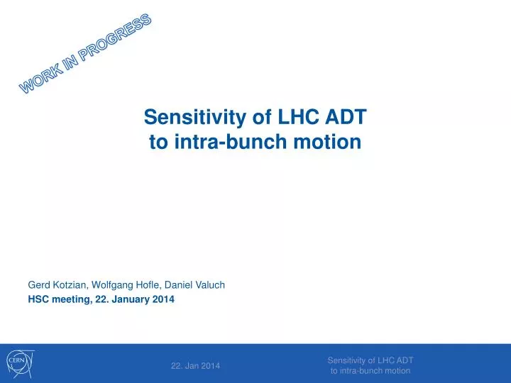 sensitivity of lhc adt to intra bunch motion