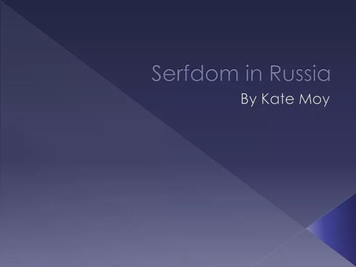 serfdom in russia