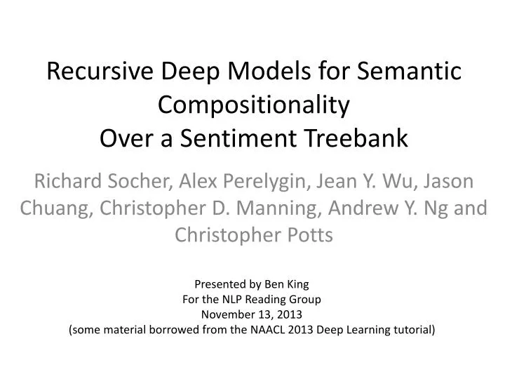 recursive deep models for semantic compositionality over a sentiment treebank