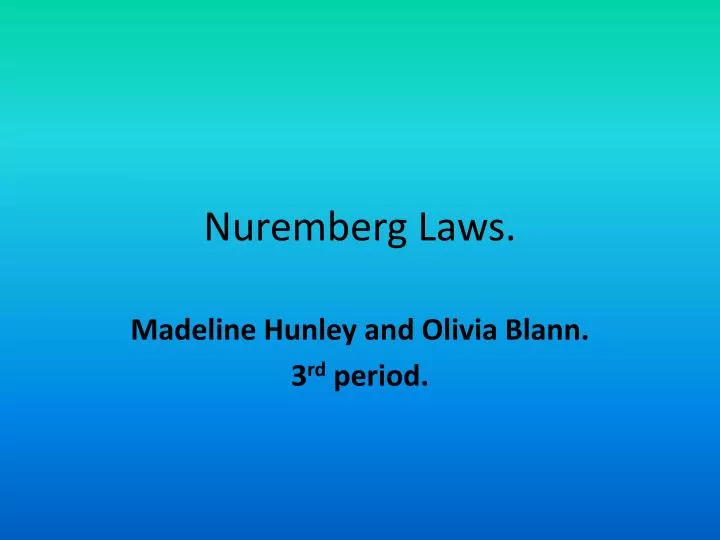 nuremberg laws