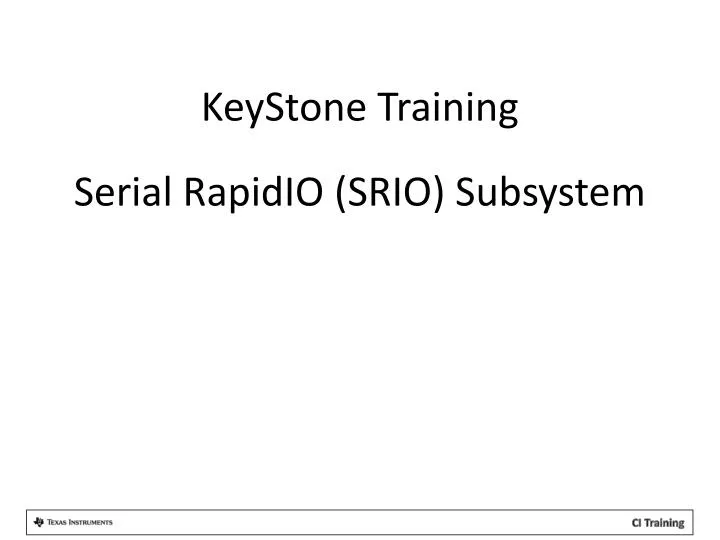 serial rapidio srio subsystem