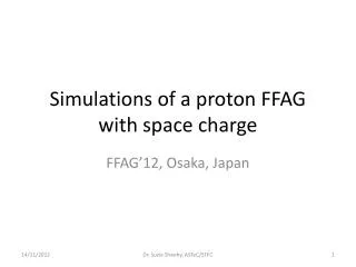 Simulations of a proton FFAG with space charge