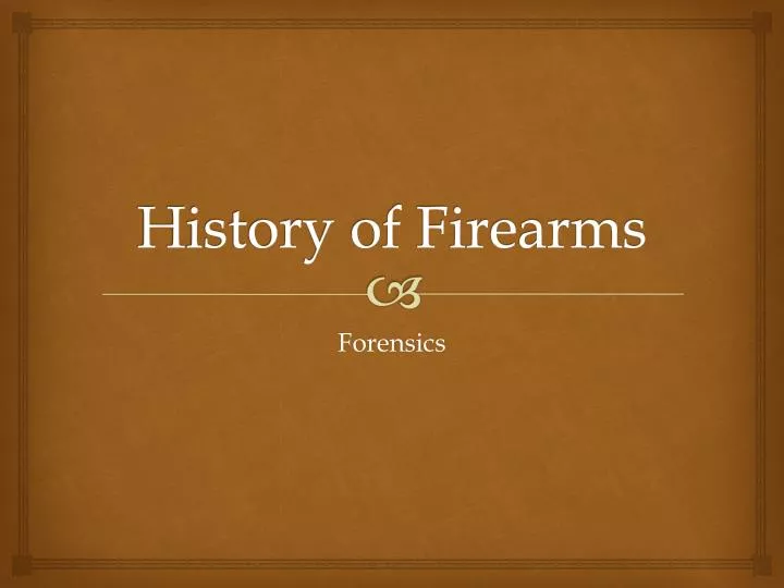 history of firearms