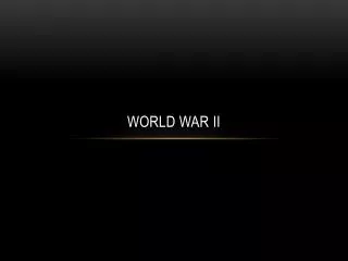 World War II