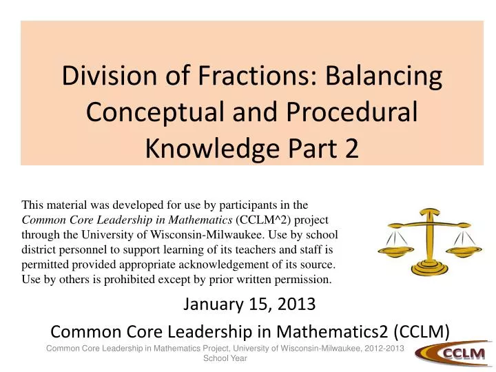 division of fractions balancing conceptual and procedural knowledge part 2