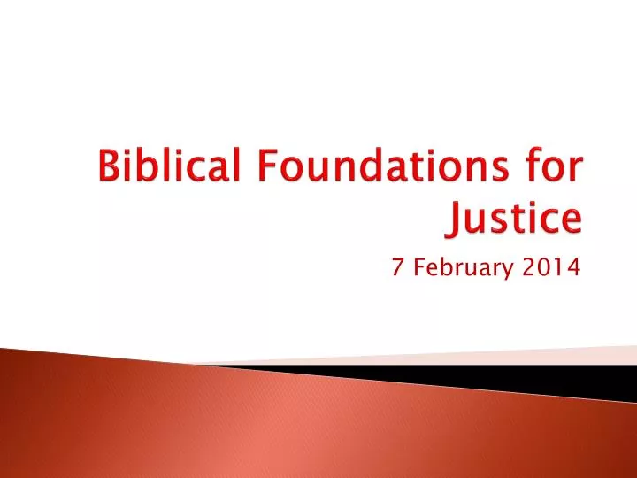 biblical foundations for justice