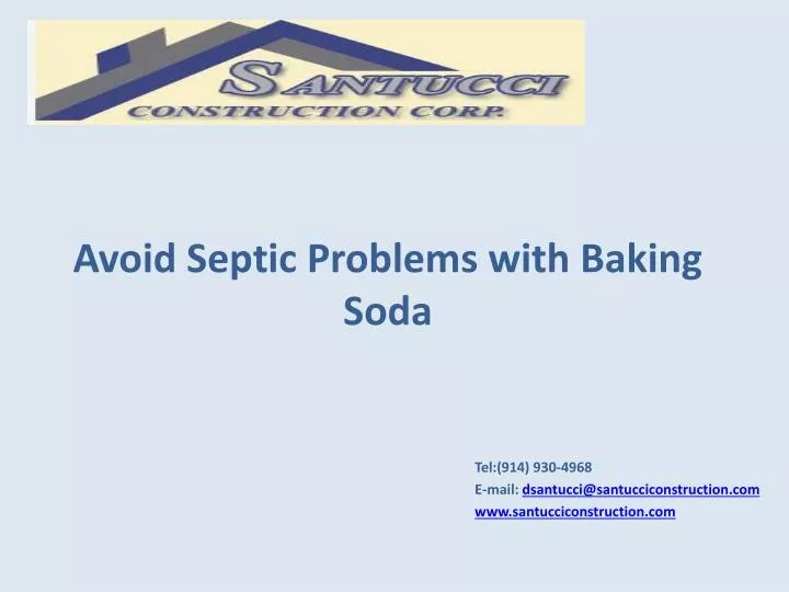 avoid septic problems with baking soda
