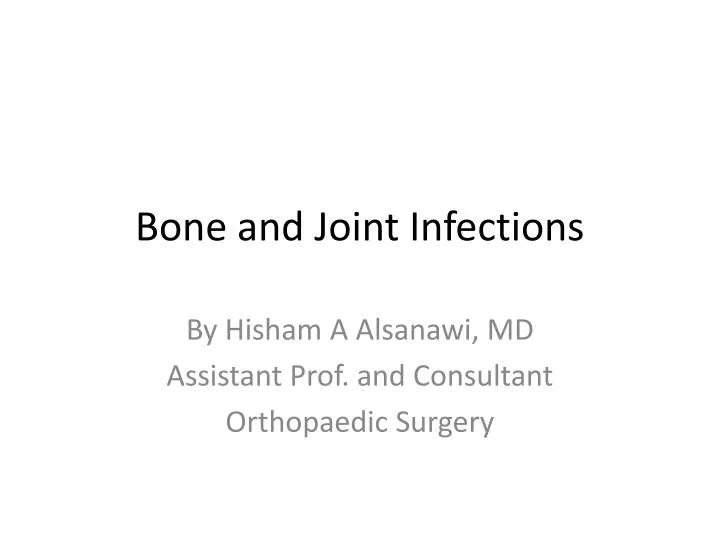 bone and joint infections