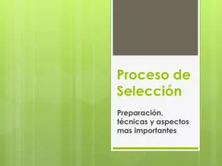 proceso de selecci n