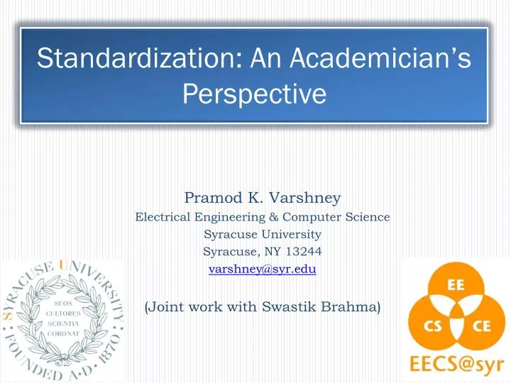 standardization an academician s perspective