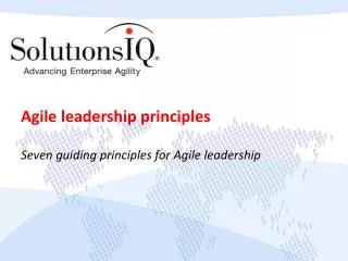 Agile leadership principles