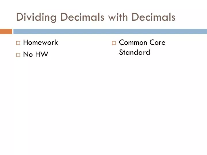 dividing decimals with decimals