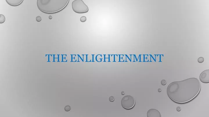 the enlightenment