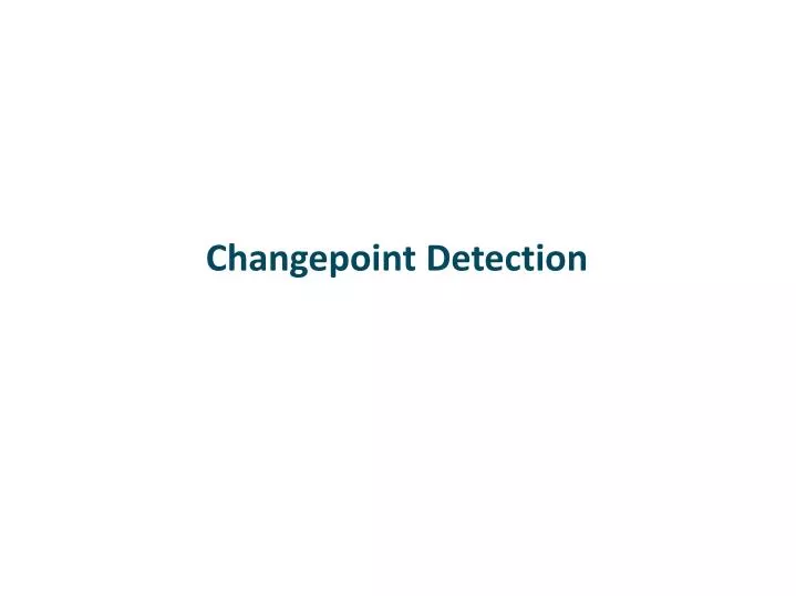 changepoint detection